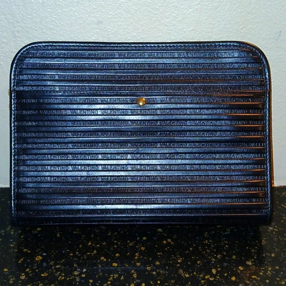 Valentino Black Clutch with Gold Accents - Picture 5 of 9